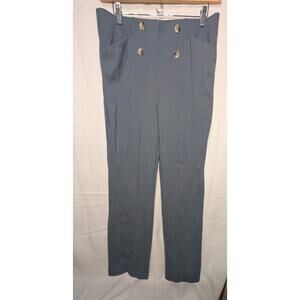 Betabrand Womens Atlantic‎ Wide Leg Dress Pants Sz 2XL Long Blue Haze Stretch